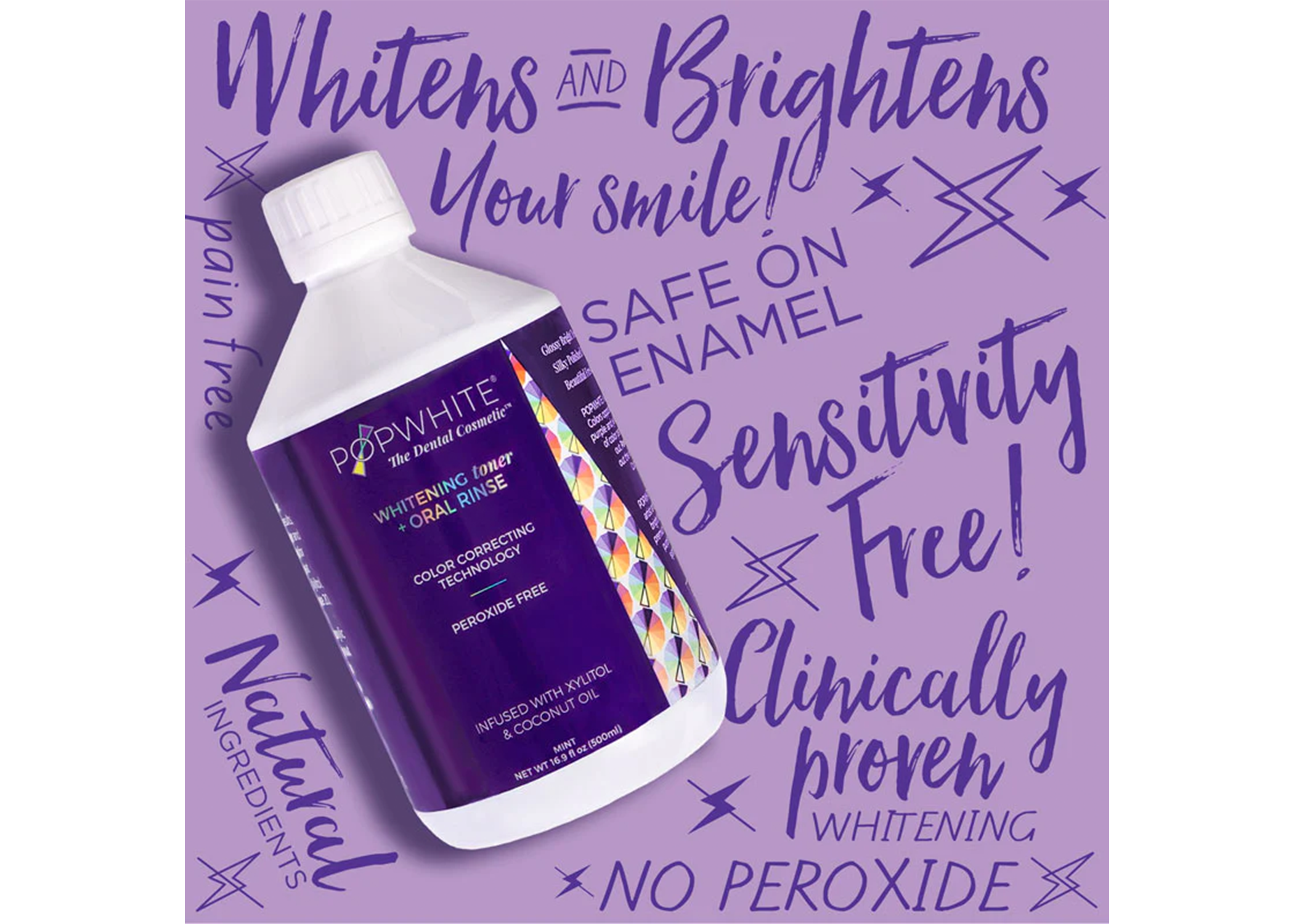 Popwhite Whitening Toner + Oral Rinse 16.9 fl oz thumbnail 4