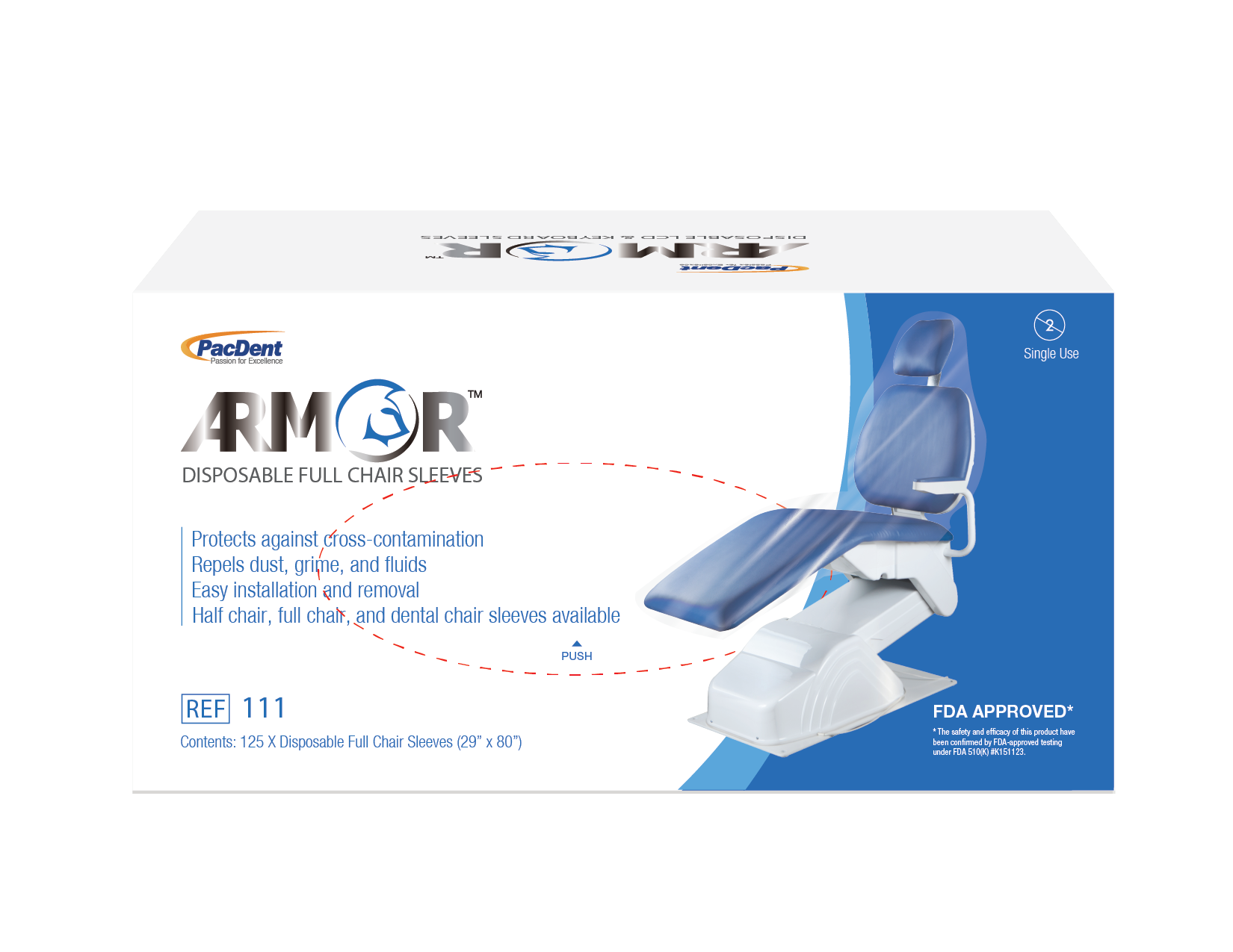 Chair Sleeve 29 in x 80 in Full 125/Bx product image