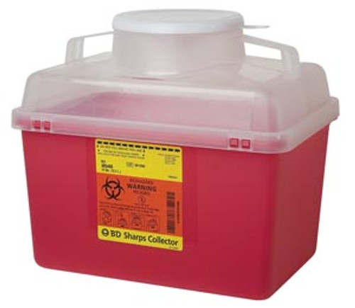 Sharps Collector 14-Qrt Red w/Lrg Clr Funnel Cap product image