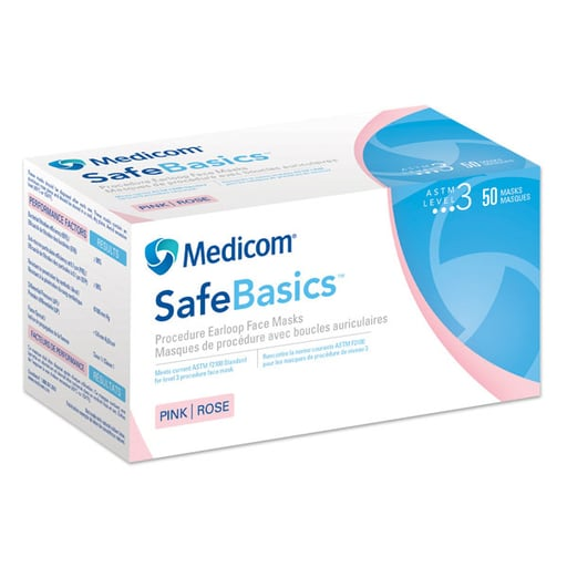 SafeBasics Procedure Mask ASTM Level 3 Blue Adult 50/Bx image