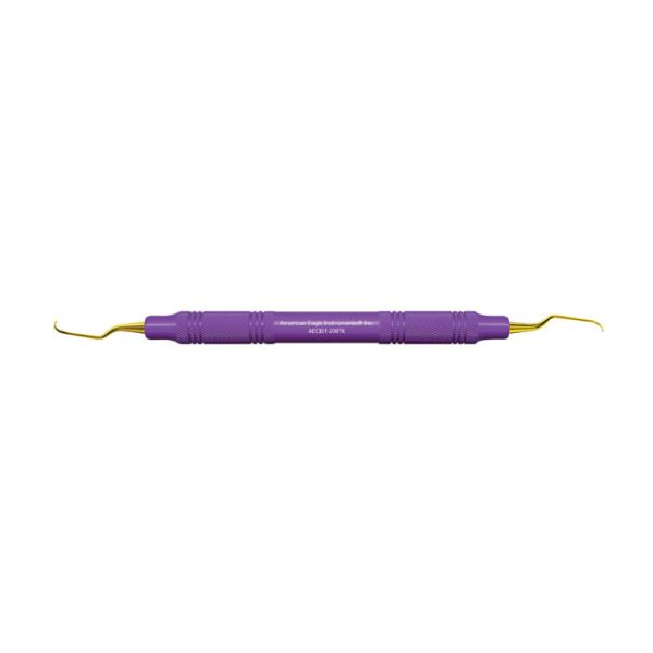 Universal Curette, XP, # 1-2 Barnhart, Narrow Blade Anterior, EagleLite, Resin, 3/8", Purple, 1/Pk, AECB1-2XPX thumbnail 12