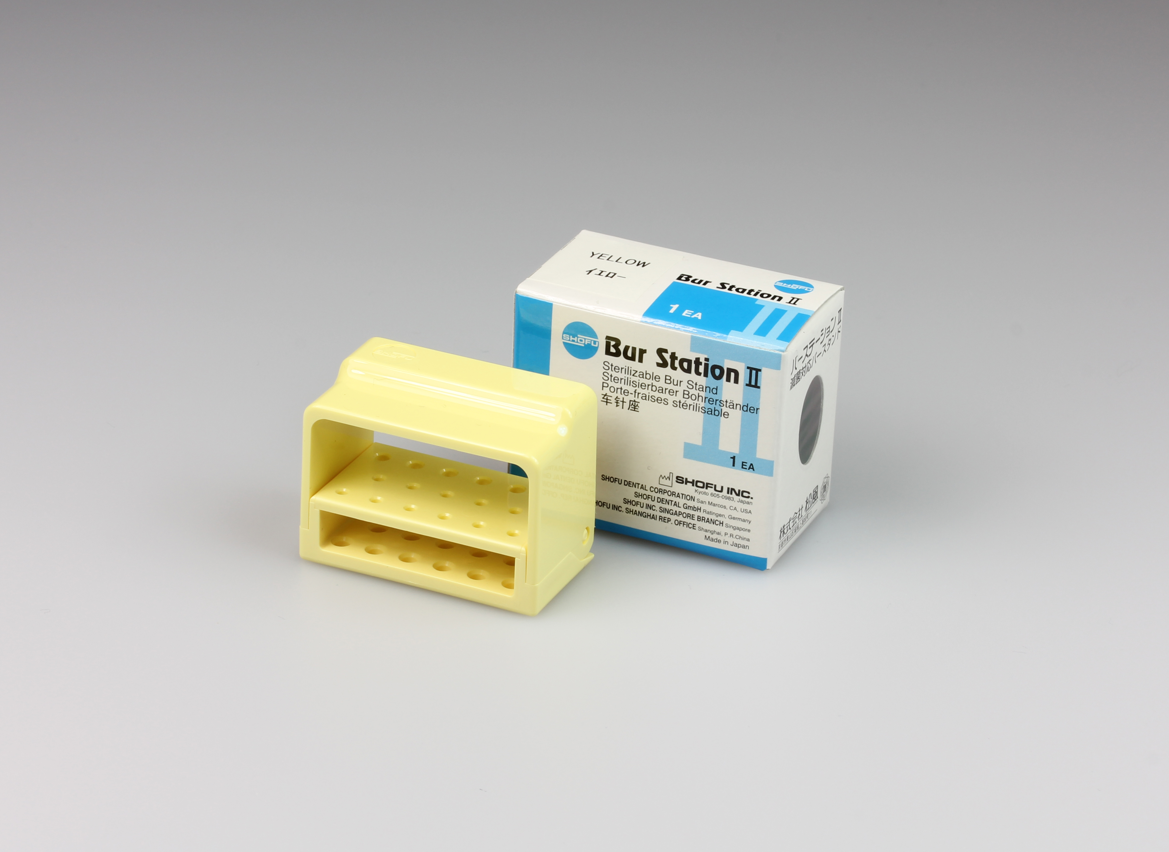 -Autoclavable Bur Block Plastic Yellow product image