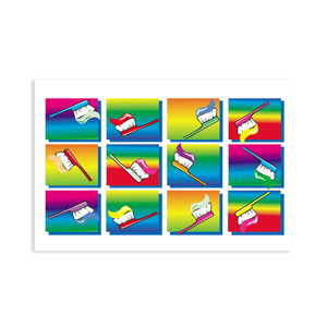 Laser 4-Up Recall Cards 12 Neon Brushes 8.5 in x 11 in 200/Pk product image