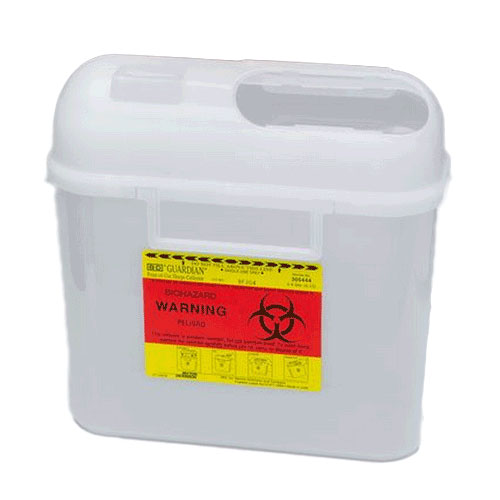 Sharps Container 5.4Qt Pearl Horizontal Entry - Sharps Container 5.4Qt Pearl Horizontal Entry - Image 1