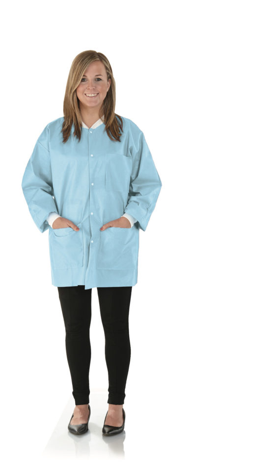 SafeWear Disposable Hipster Jacket, Small, Soft Blue, 12/Pk, 8104-A thumbnail 13