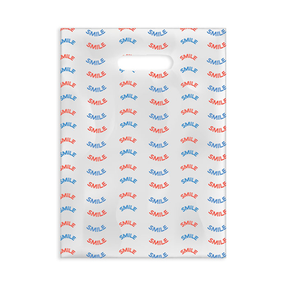 Scatter Print Bags Smile 2 Sided Print Clear 100/Bx thumbnail 2