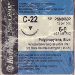 Perma Sharp Suture 6-0 18" Polypropylene Monofilament C-22 Blue 12/Bx thumbnail 10