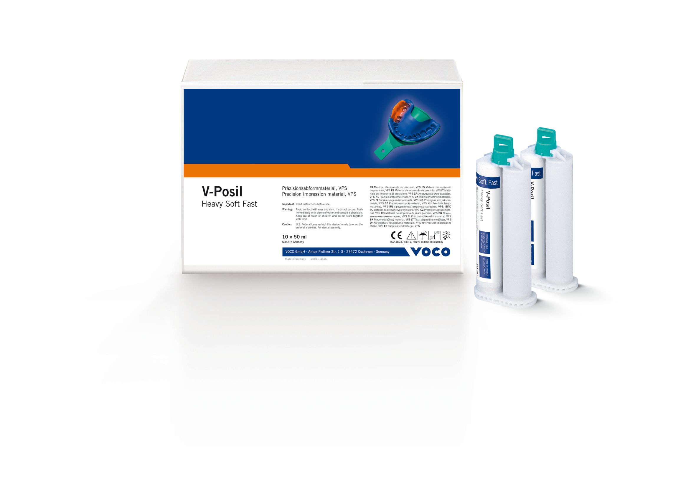 V-Posil Precision Impression Material, Heavy Soft Fast, 50 ml, 10/Pk, 2568 thumbnail 4