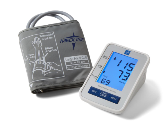 Blood Pressure Monitor Gray/White Arm Digital Display Ea product image