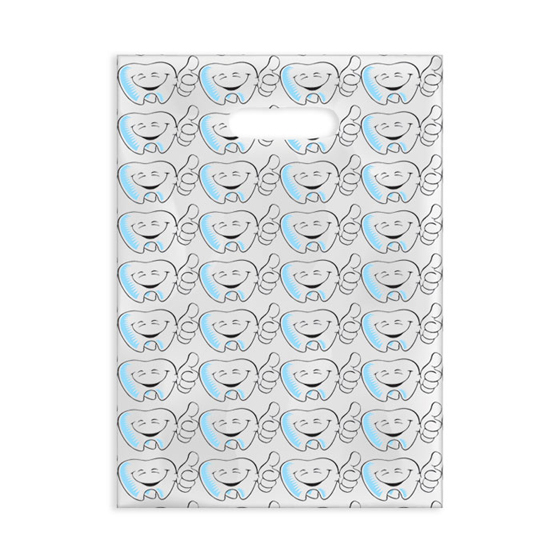 Scatter Print Bags Thumbs Up 2 Sided Print Clear 100/Bx thumbnail 3