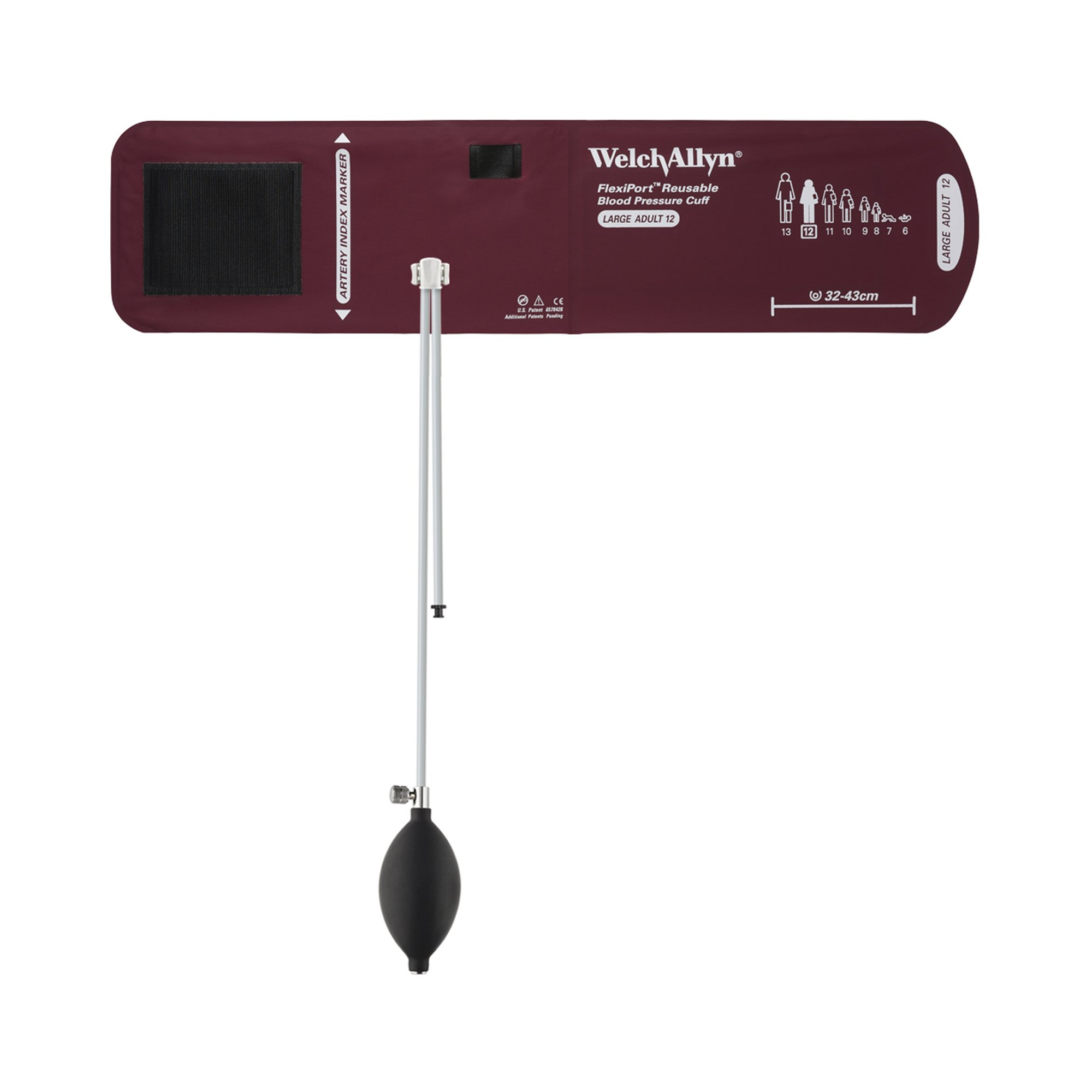 WelchAllyn® FlexiPort Blood Pressure Cuff Size 12 Large Adult 2-Tubes - WelchAllyn® FlexiPort Blood Pressure Cuff Size 12 Large Adult 2-Tubes - Image 1