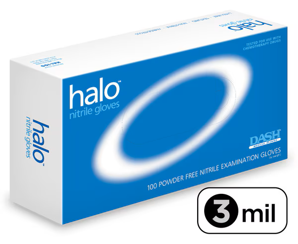 Halo Nitrile Exam Gloves Medium Dark Blue Non-Sterile thumbnail 14