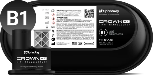 Crown HT 3D Print Resin B1 Ea thumbnail 2