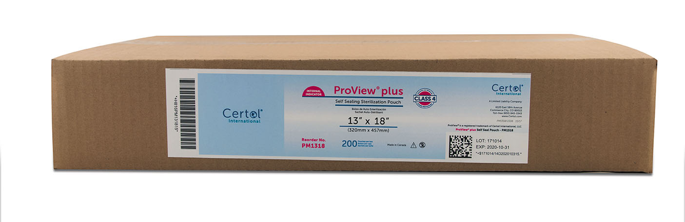 Proview Sterilization Pouch 13 in x 18 in 200/Bx - Proview Sterilization Pouch 13 in x 18 in 200/Bx - Image 1