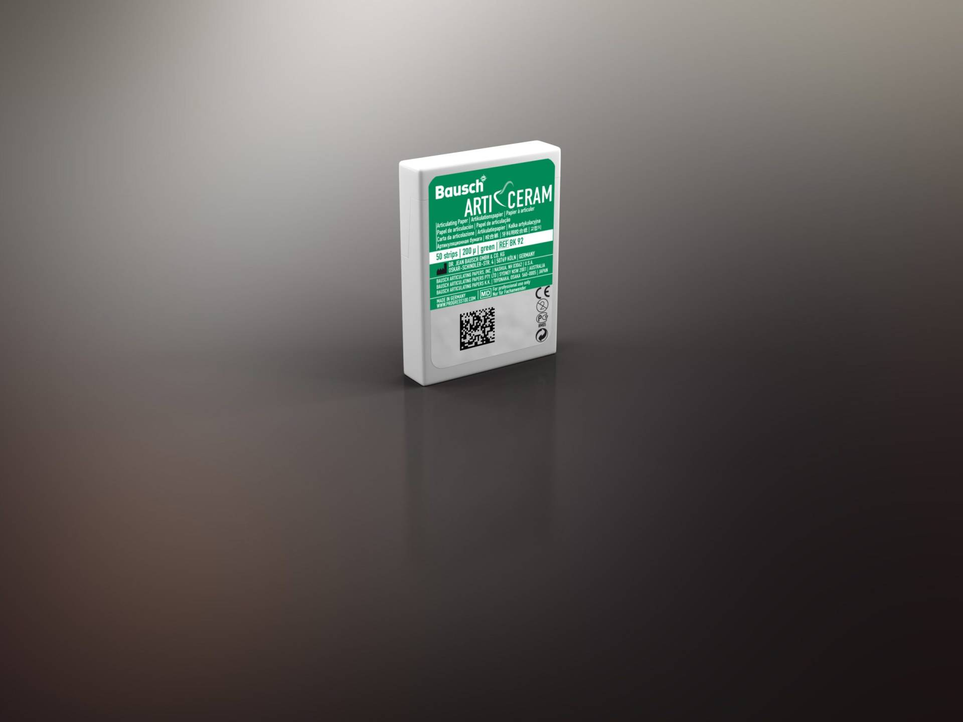 Arti-Ceram Articulating Paper Strips Green Plastic Dispenser 50/Bx thumbnail 4