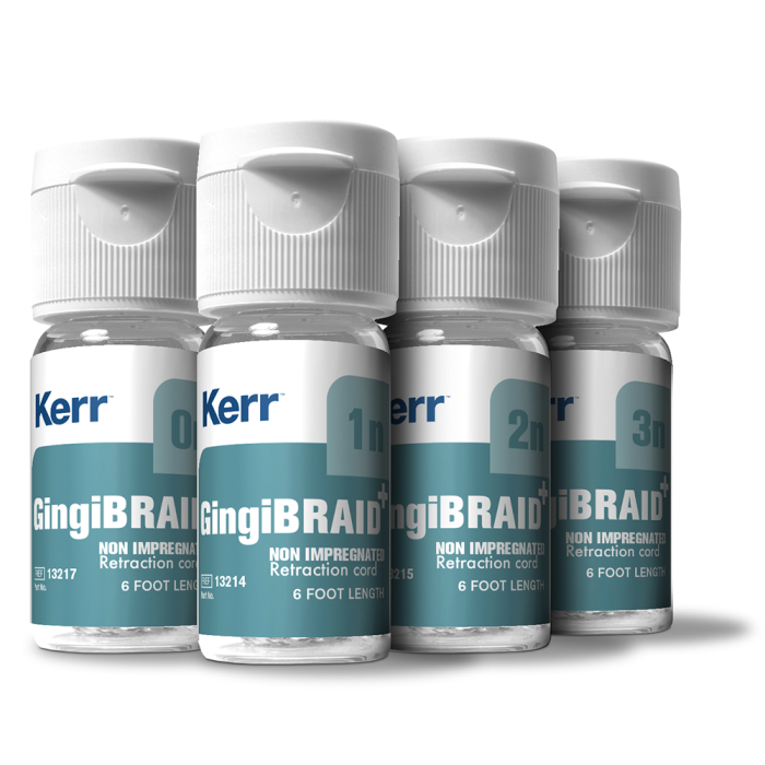 GingiBraid+ Retraction Cord, Non-impregnated, # 2, Medium, White with Green, 1/Pk, 13215 thumbnail 15