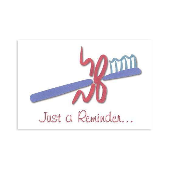 Laser 4-Up Recall Cards Reminder Bow Brush 8.5 in x 11 in 200/Pk product image