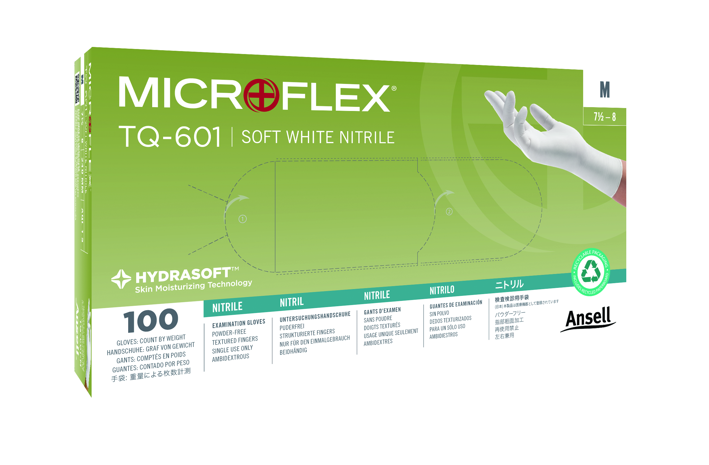 Tranquility Nitrile Gloves, Powder-Free, Extra Small, 100/Box, TQ-601-XS thumbnail 13