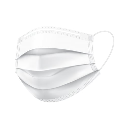 BeeSure Earloop Mask ASTM Level 2 White 50/Bx thumbnail 5