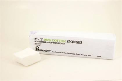 -2x2 4-Ply 100% Cotton Non-Woven Sponges (5M) - -2x2 4-Ply 100% Cotton Non-Woven Sponges (5M) - Image 1