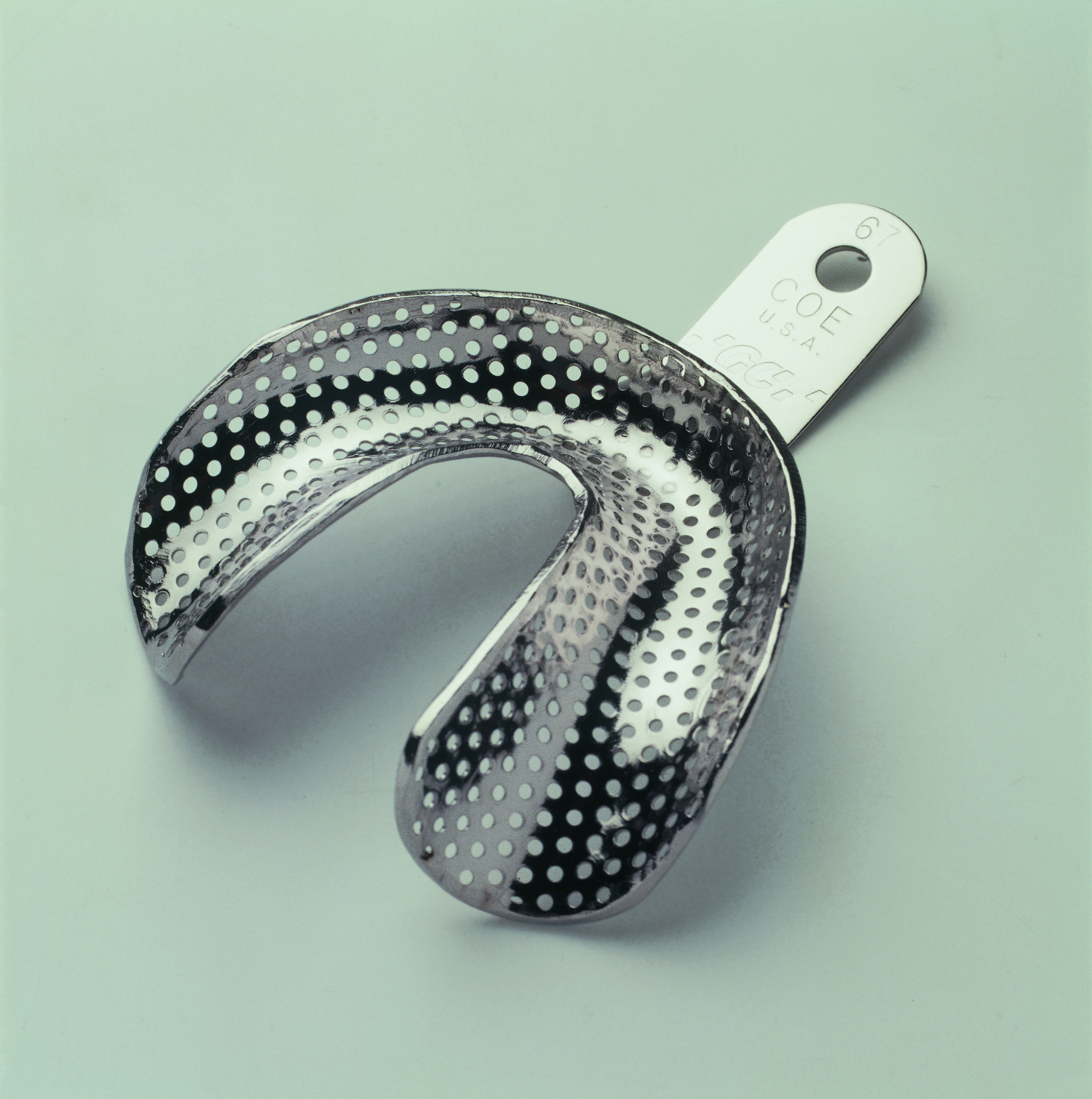 Coe Nickel-Plated Metal Perforated Complete Denture Impression Trays, # 67, Lower, 1/Pk, 260671 thumbnail 9