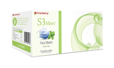 Cranberry S3 Mint Face Mask ASTM Level 3 Blue Adult 50/Bx thumbnail 12