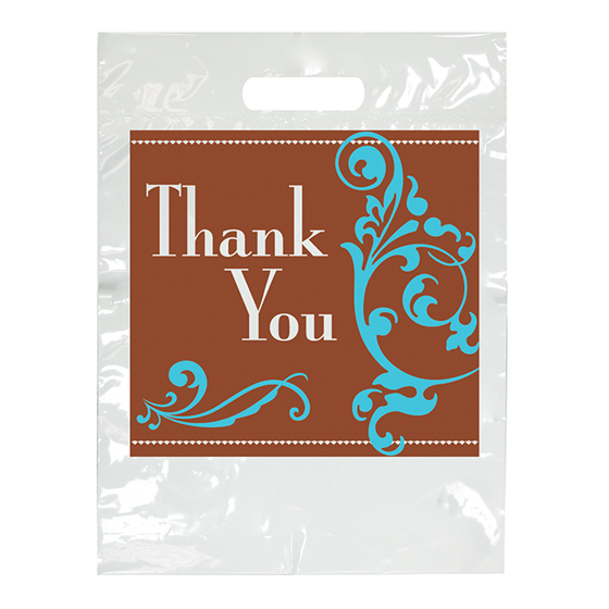 2-Color Bags Sincere White 7.5 in x 9 in 100/Pk thumbnail 2