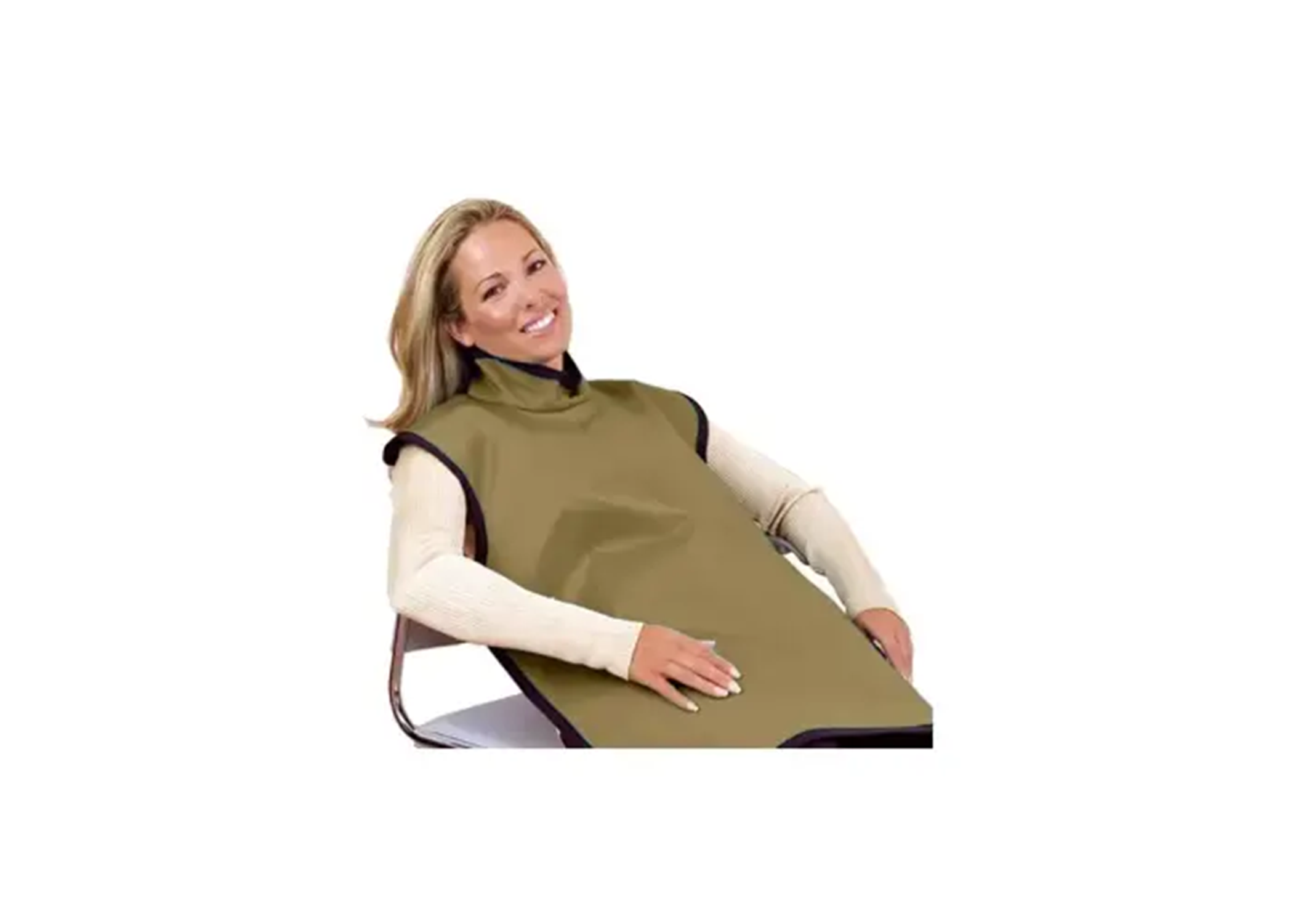 Lead-Free X-Ray Apron Adult w/Collar Beige thumbnail 4
