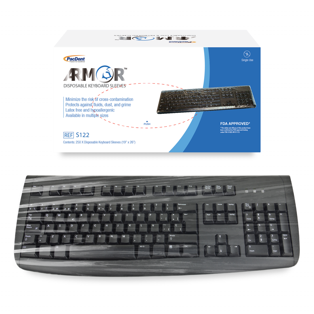 Armor Keyboard Barrier Sleeves 19 in x 26" Clear 250/Bx thumbnail 7