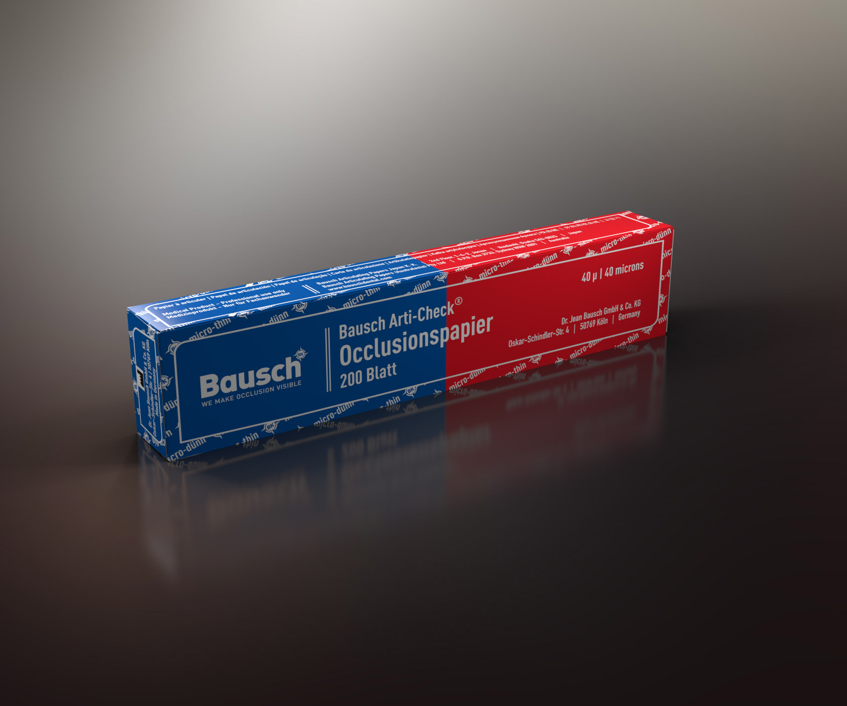 Arti-Check Micro-Thin Articulating Paper, Straight, 40 microns, Red/Blue, 200/Pk, BK80 thumbnail 11