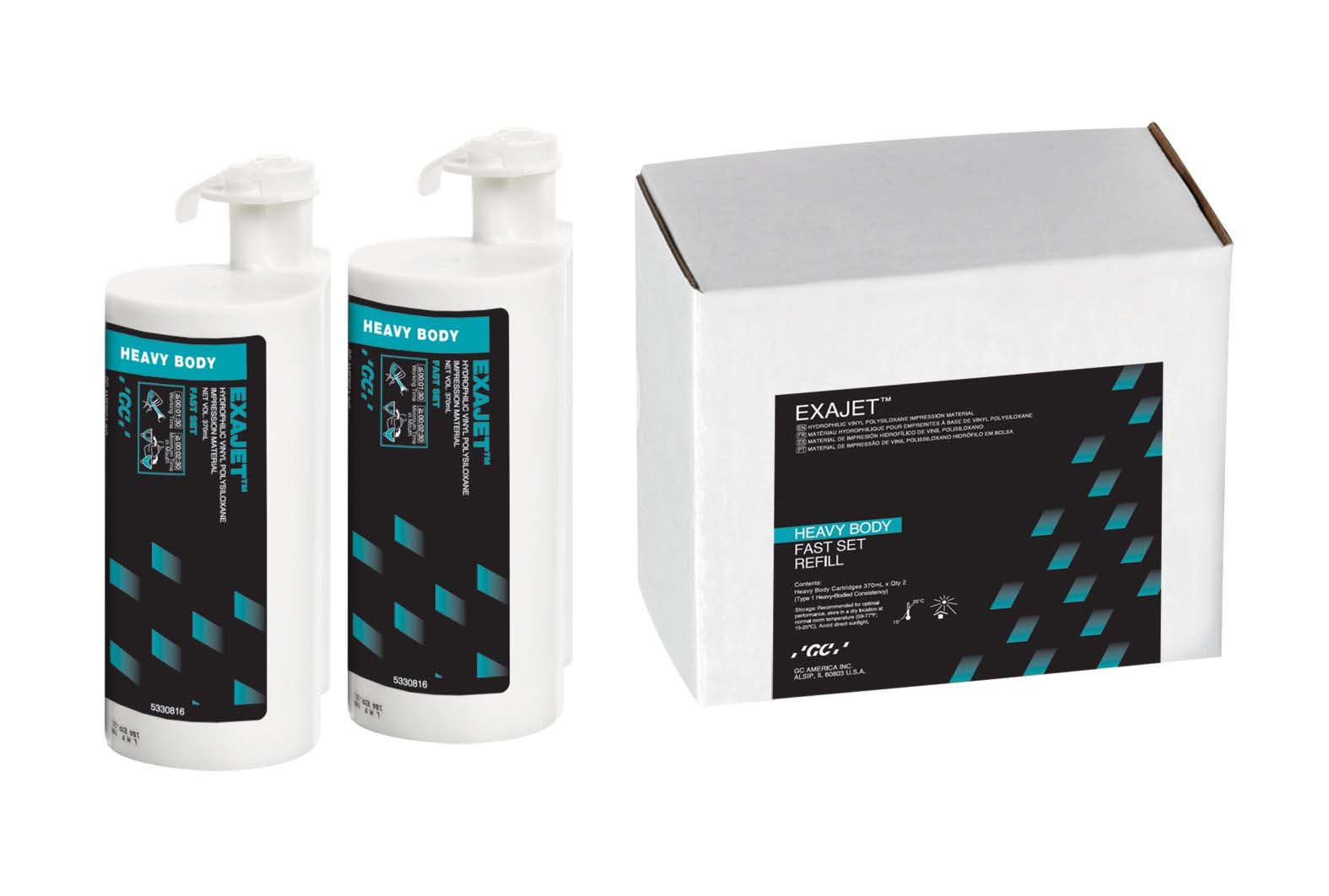 Exajet Impression Material, Refill, Heavy Body, Fast Set, 370 ml, 2/Pk, 137612 thumbnail 14