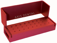 Bur Block Aluminum 15 Hole Red Ea image