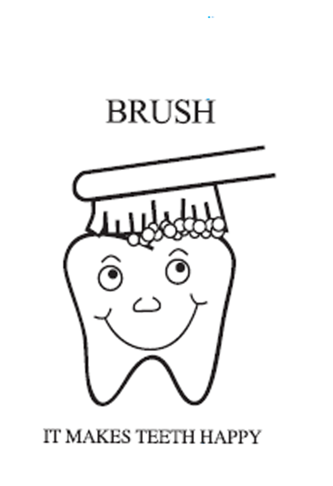 Patient Bags, Plastic - Happy Brush Teeth (250) - Patient Bags, Plastic - Happy Brush Teeth (250) - Image 1