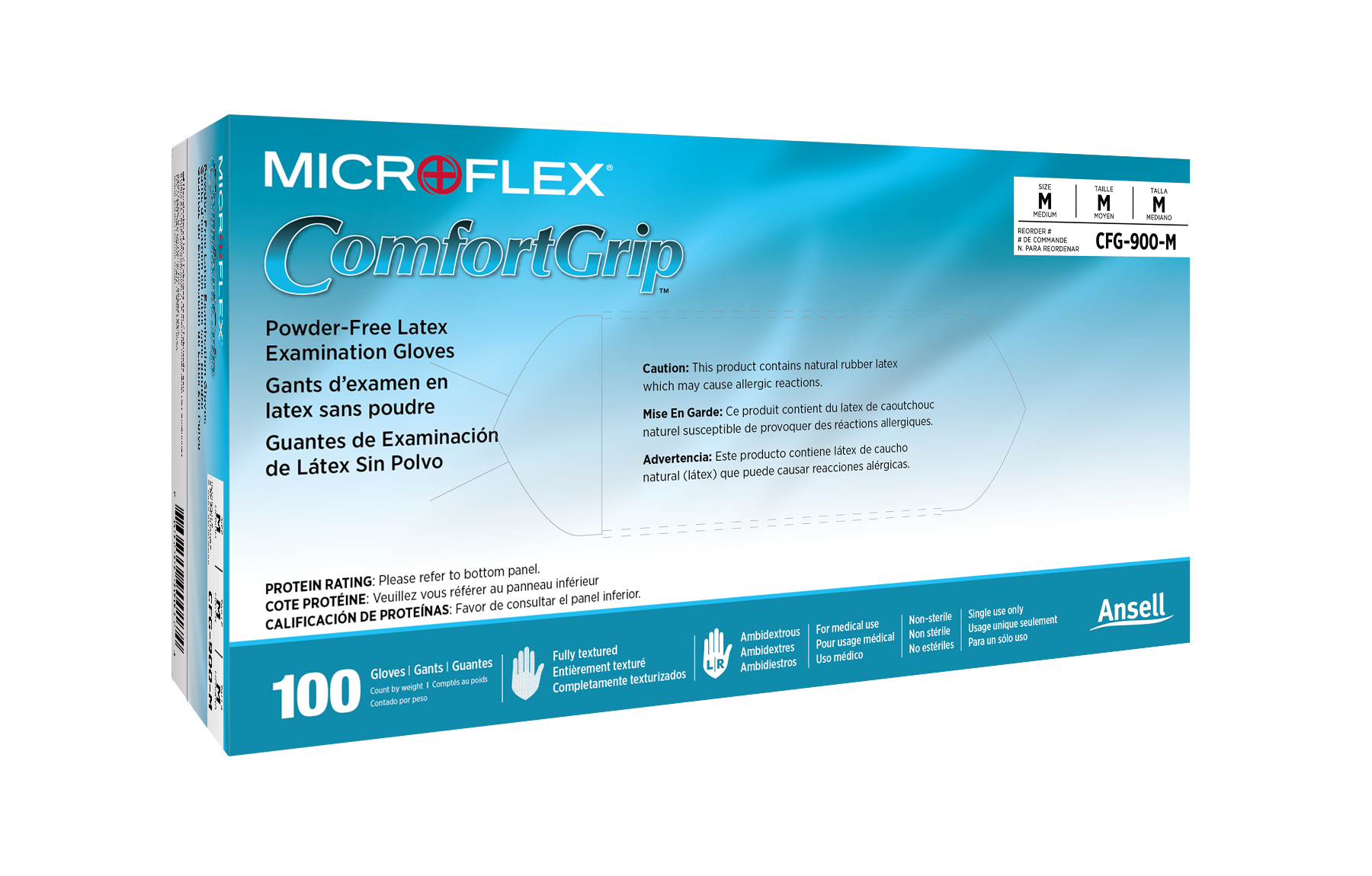 MICROFLEX ComfortGrip Neoprene Exam Gloves Large Natural Non-Sterile 100/Bx image