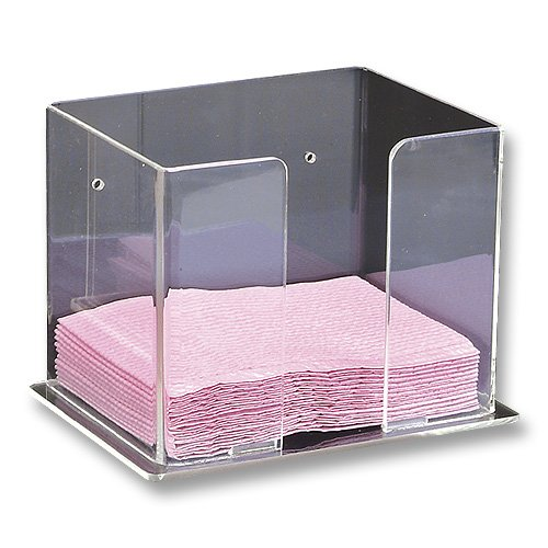 Plasdent - Bib Holder, Long Side Loading - Clear, 5-5/8" W x 7-1/2" H x 6-1/4" D, 1205 thumbnail 4