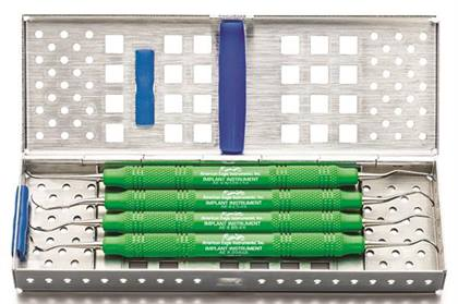 Titanium Implant Curette, # L3-4 Langer, Posterior, EagleLite, Resin, 3/8", Green, 1/Pk, AEIIL3-4X thumbnail 8
