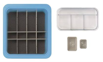 Tub Insert, 10 Compartments, 10 3/4" x 9 11/16" x 1", Gray, 1/Pk, 20Z465 thumbnail 13