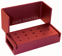 Bur Block Aluminum 15 Hole Red Swivel Top Ea image