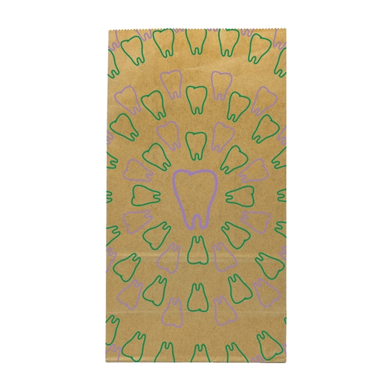 Fully Biodegradable & Recyclable Bags Paper Tooth Swirl 100/Pk product image