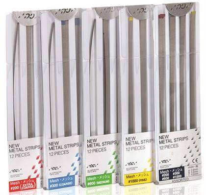 Metal Finishing Strips, Refill, # 1000-C Width Mesh, 50 Micron, 4 mm, Fine, Yellow, 12/Pk, 000266 thumbnail 7