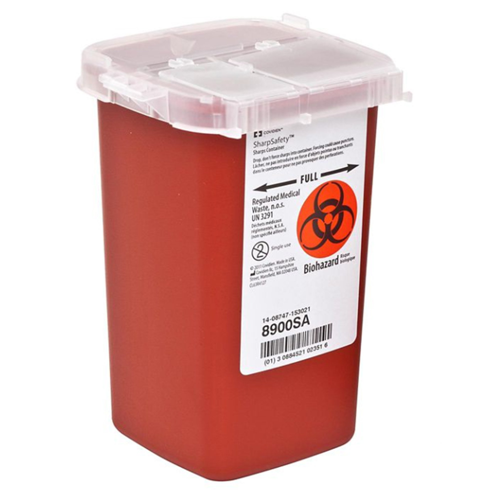 Sharps 1qt Red Tray Size - Sharps 1qt Red Tray Size - Image 1