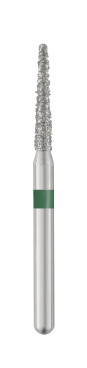 Piranha Diamond Single-Use Burs, FG, Round End Taper, # 856-014, 1.4 mm, Coarse, Green, 25/Pk, 856-014C image