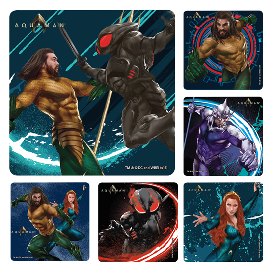 Stickers Aquaman Assorted 100/Rl thumbnail 2