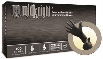 MICROFLEX MidKnight Nitrile Exam Gloves 2X-Large Black Non-Sterile 100/Bx thumbnail 6