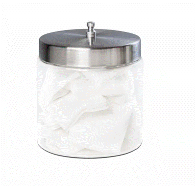 Glass Dressing Jar 4" x 4" w/ Stainless Steel Lid product image