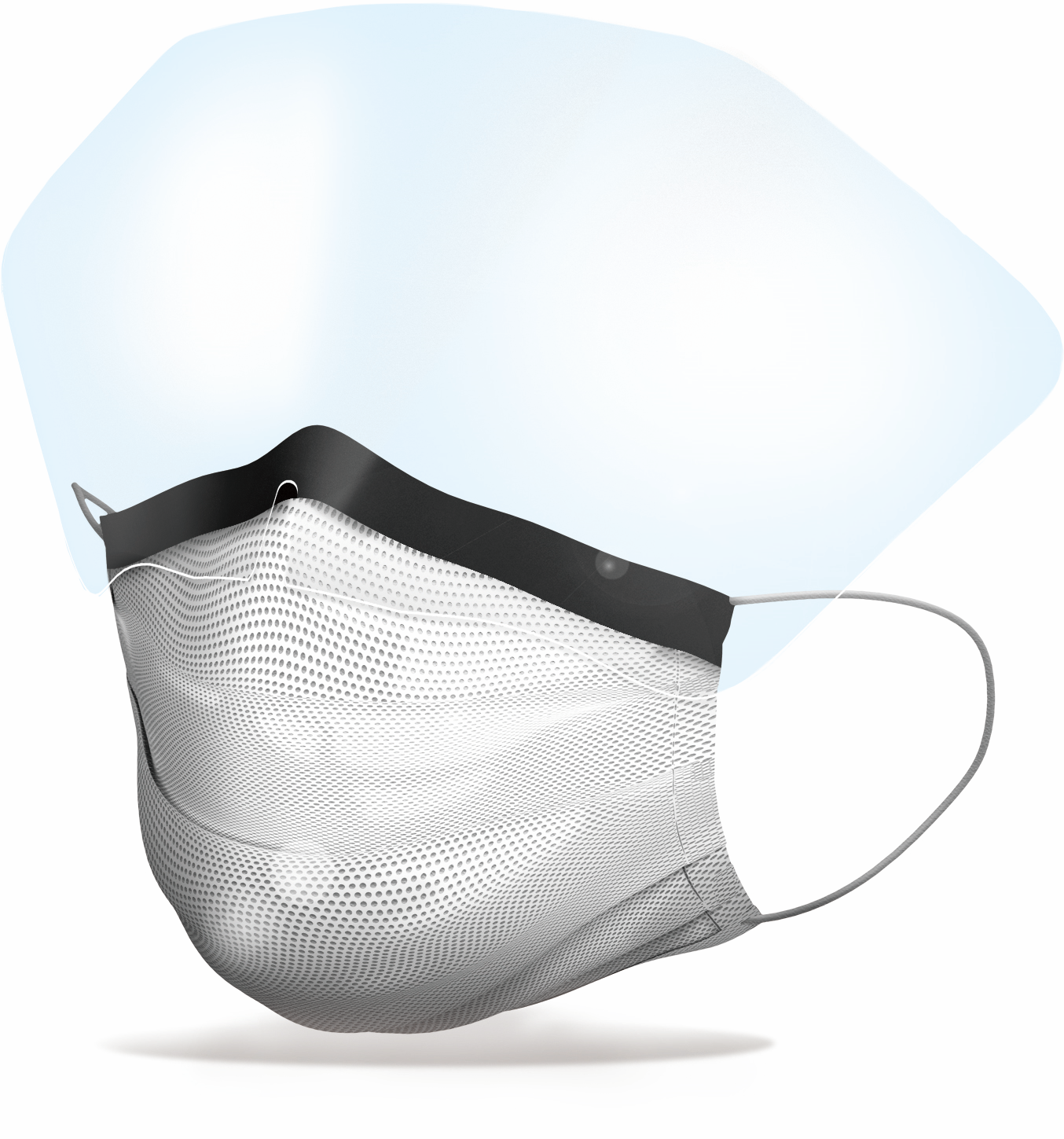 Repel 4-Ply Premium Face Mask, with Shield, Silver, 25/Pk, R2980SI thumbnail 12