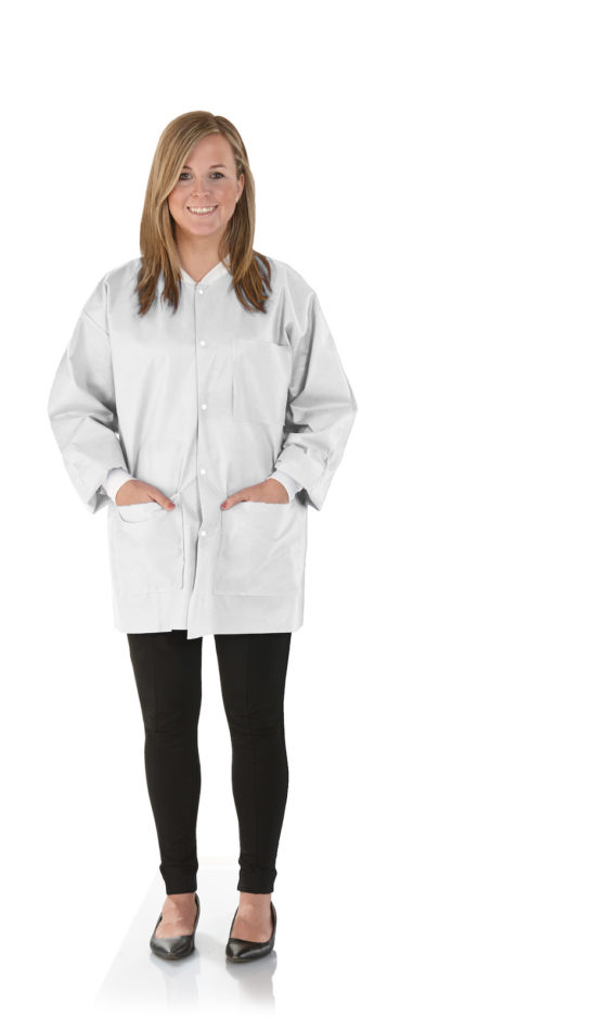 SafeWear Disposable Hipster Jacket, Extra Large, White Frost, 12/Pk, 8105-D thumbnail 14