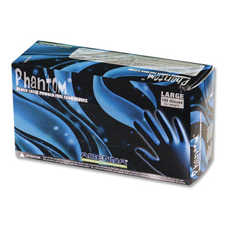 Phantom Latex Exam Gloves Small Black Non-Sterile thumbnail 8