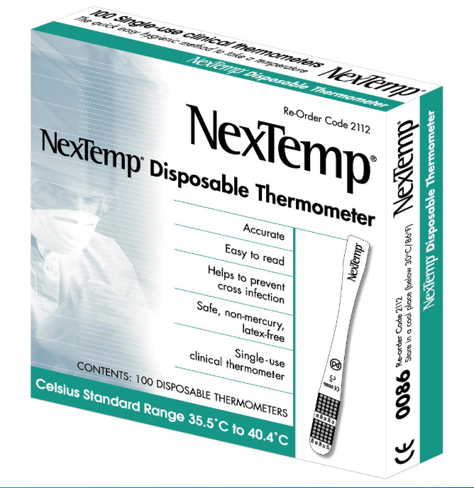 -NexTemp Disposable Oral Thermometer - Fahrnht (100 thumbnail 2