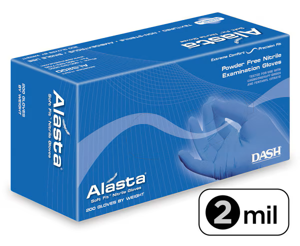 Alasta Soft Fit Nitrile Exam Gloves X-Large Blue Non-Sterile thumbnail 15
